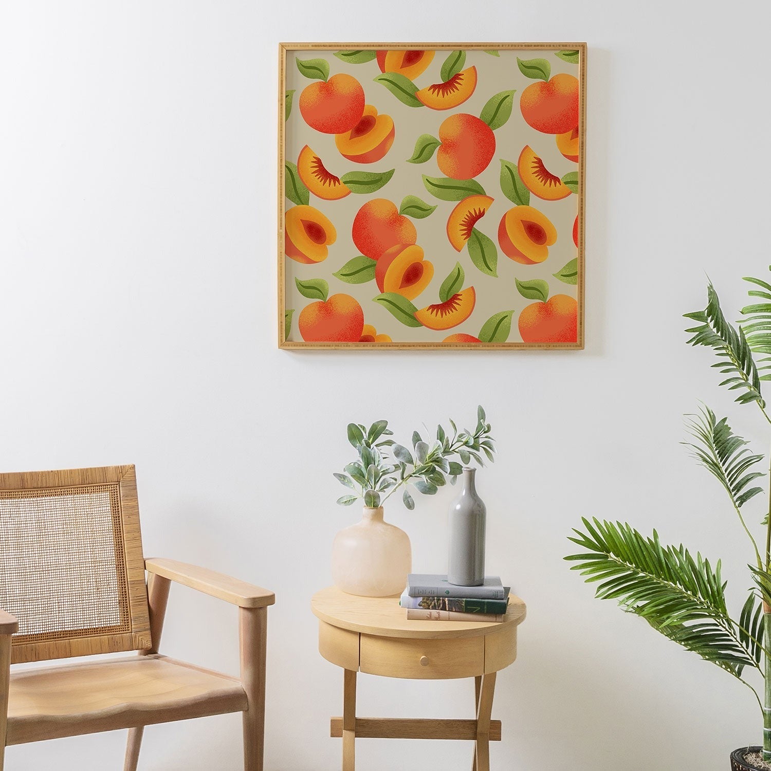 Jessica Molina Peach Pattern Framed Wall Art