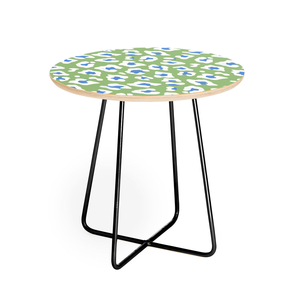 Avenie BR Cheetah Print Round Side Table