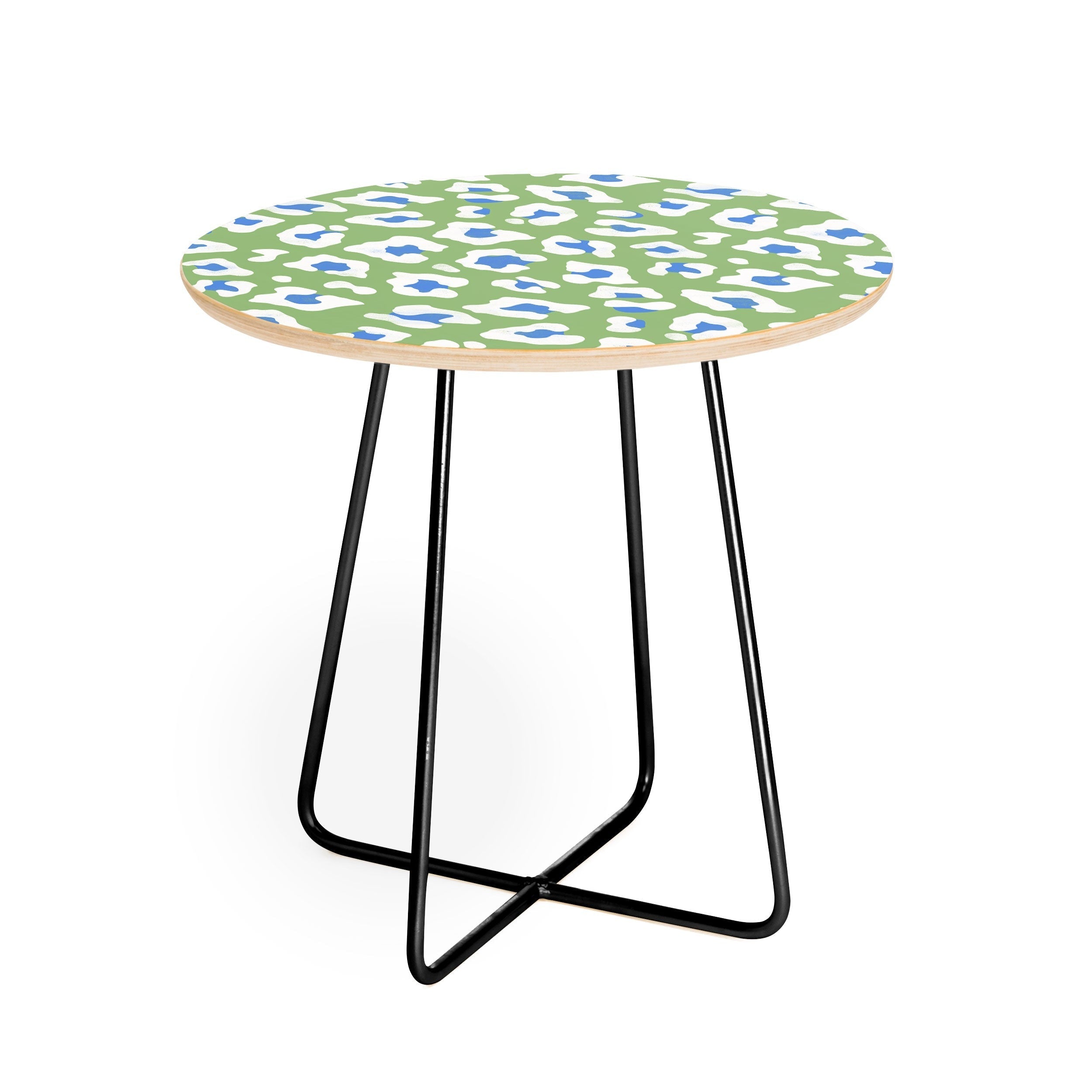 Avenie BR Cheetah Print Round Side Table