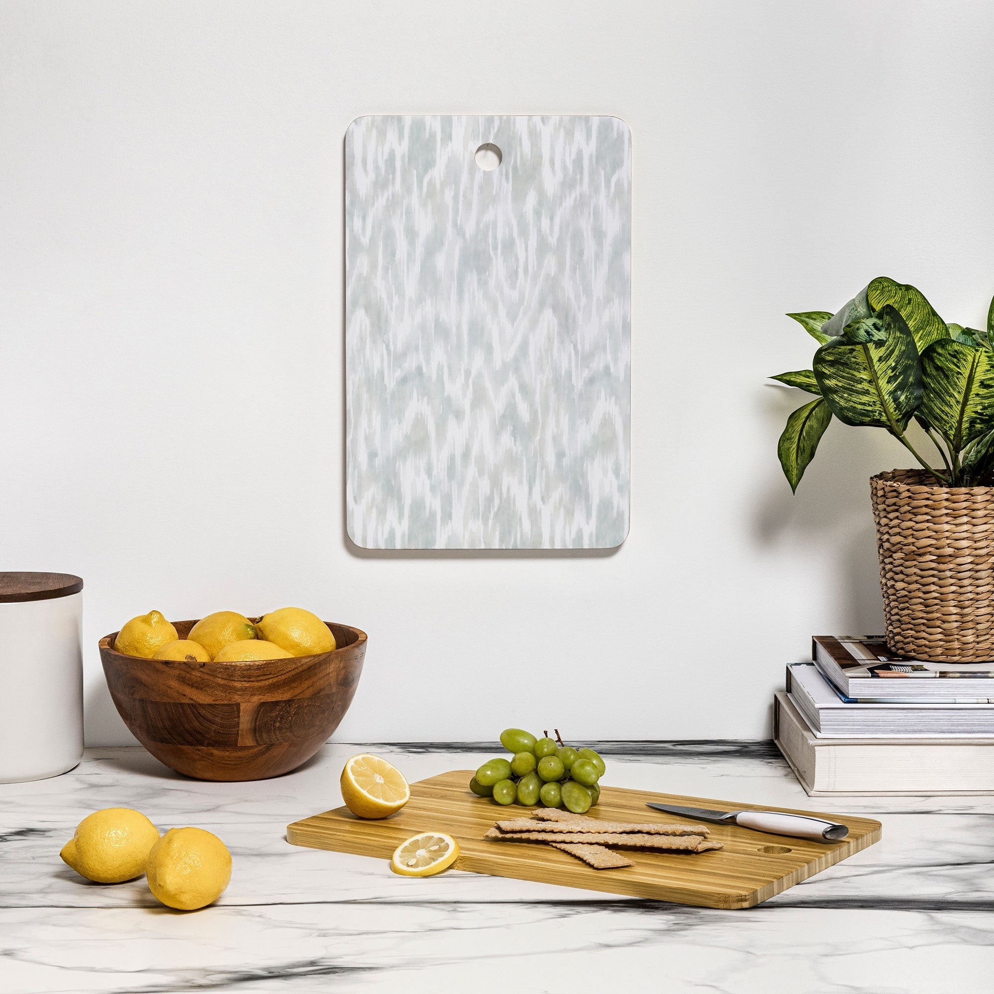 Jacqueline Maldonado Watercolor Wood Grain Cutting Board Rectangle