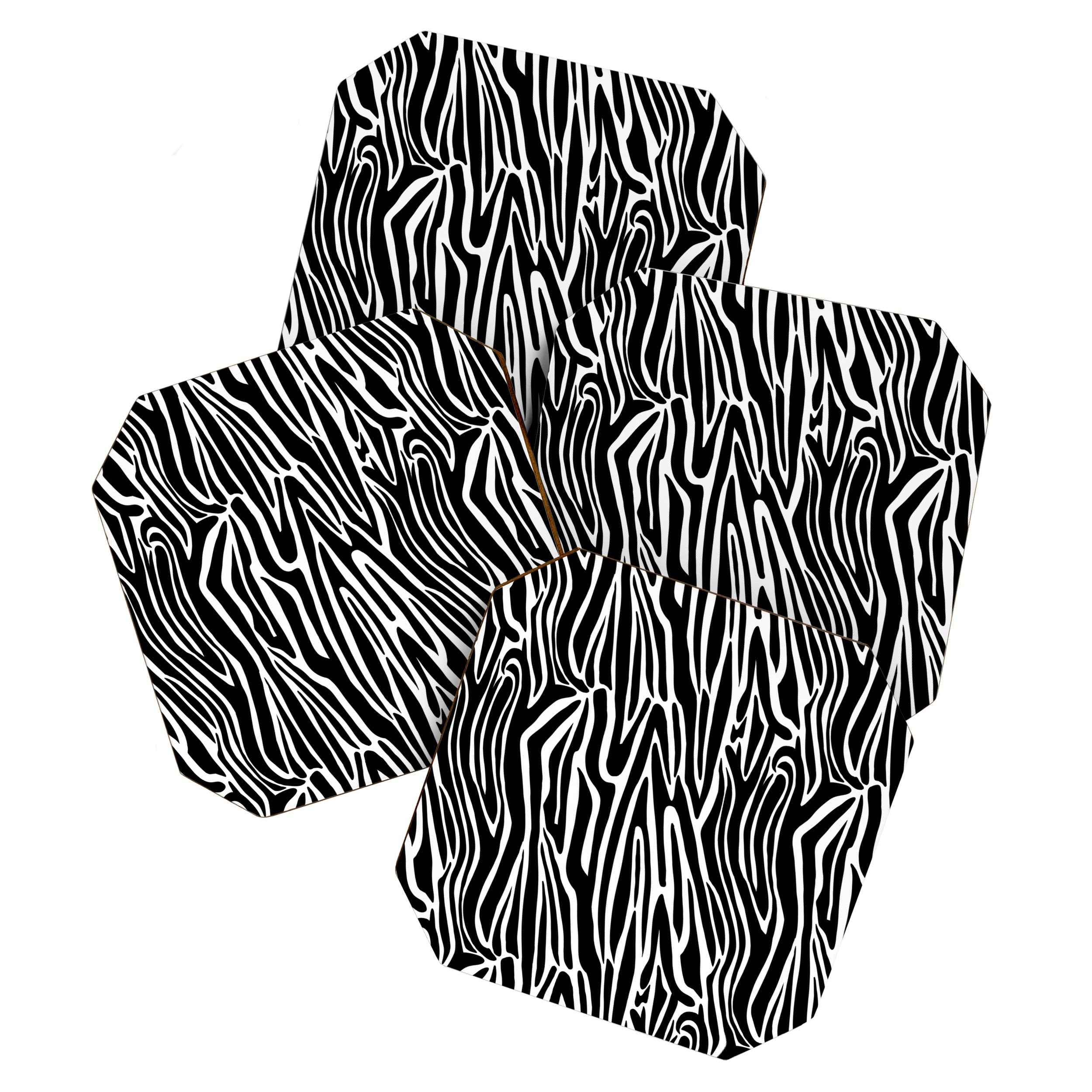 Jennifer Labre Wild Zebra Coaster Set