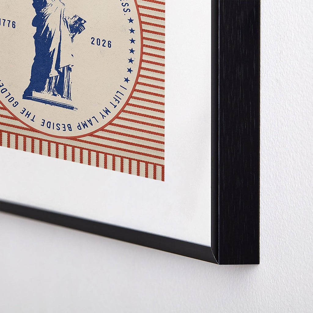 DENY Designs Life Liberty Metal Framed Art Print