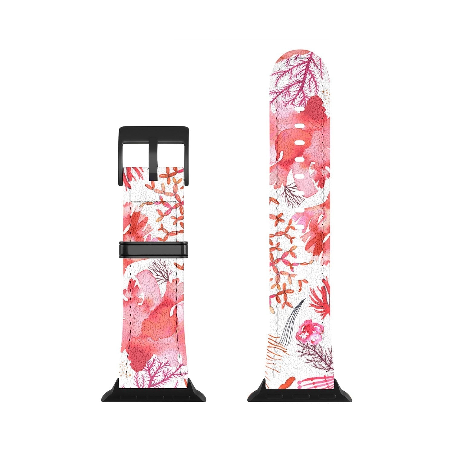 Ninola Design Botanic Retreat Coral Reef Crab Lobster Red Apple Watch Band