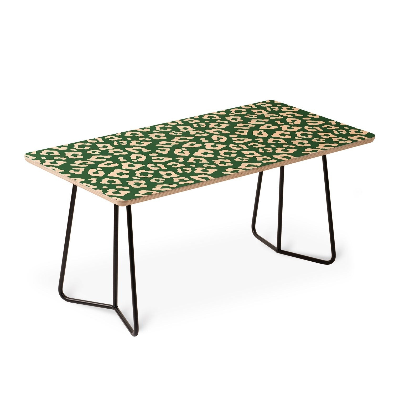 Avenie BR Cheetah Print In Green Coffee Table