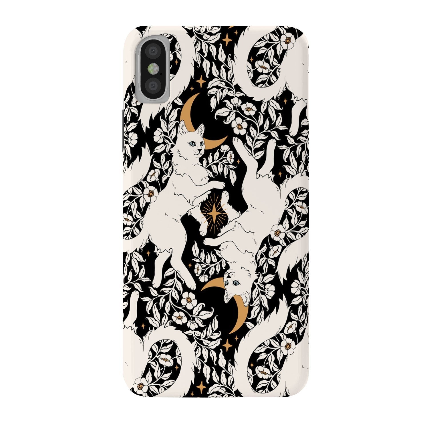 Avenie Celestial Cats Gold Phone Case