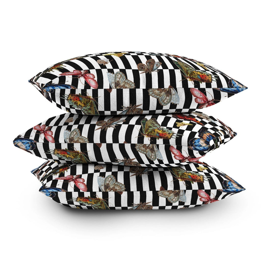 kikasworkshop Butterfly Ballet Outdoor Throw Pillow