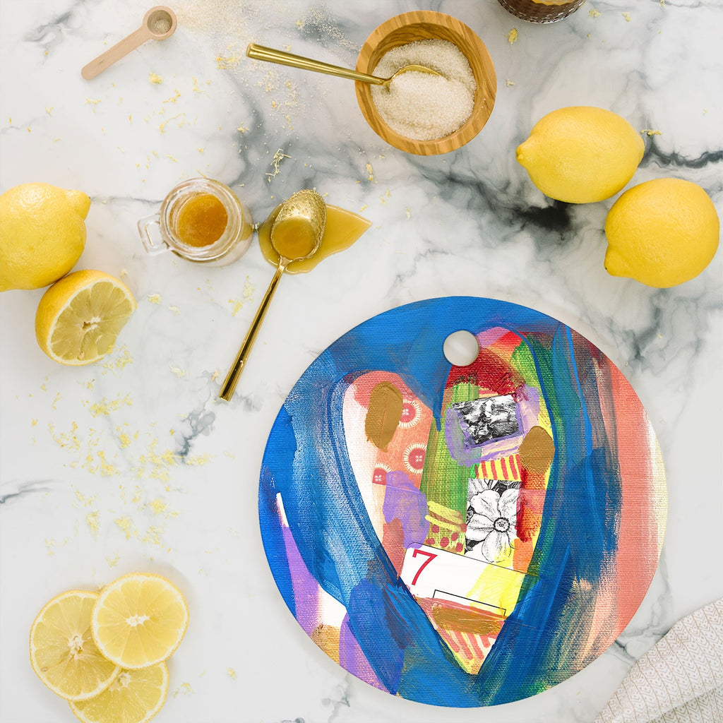 Natalie Baca Lucky in Love Cutting Board Round