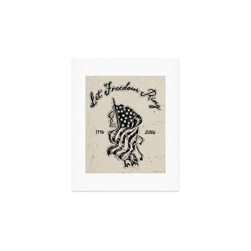 DENY Designs Let Freedom Ring Block Art Print