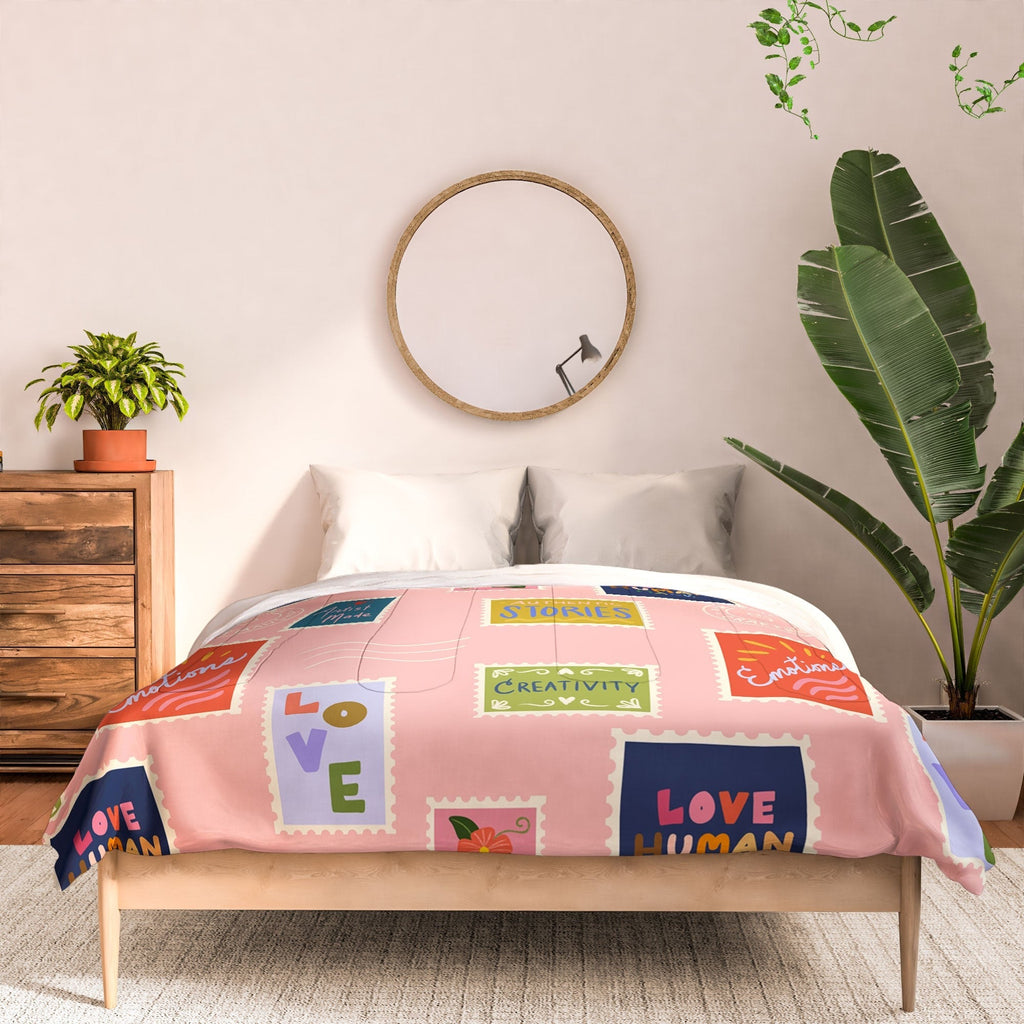 Design by Spark Love Human Made Stamps Comforter