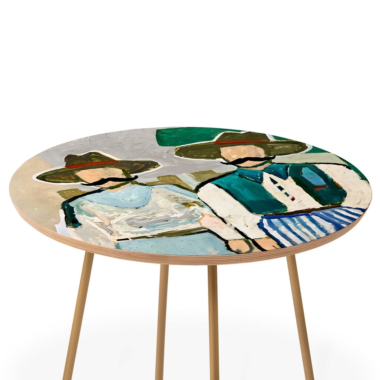 83 Oranges Side By Side Cowboy Edition Round Side Table