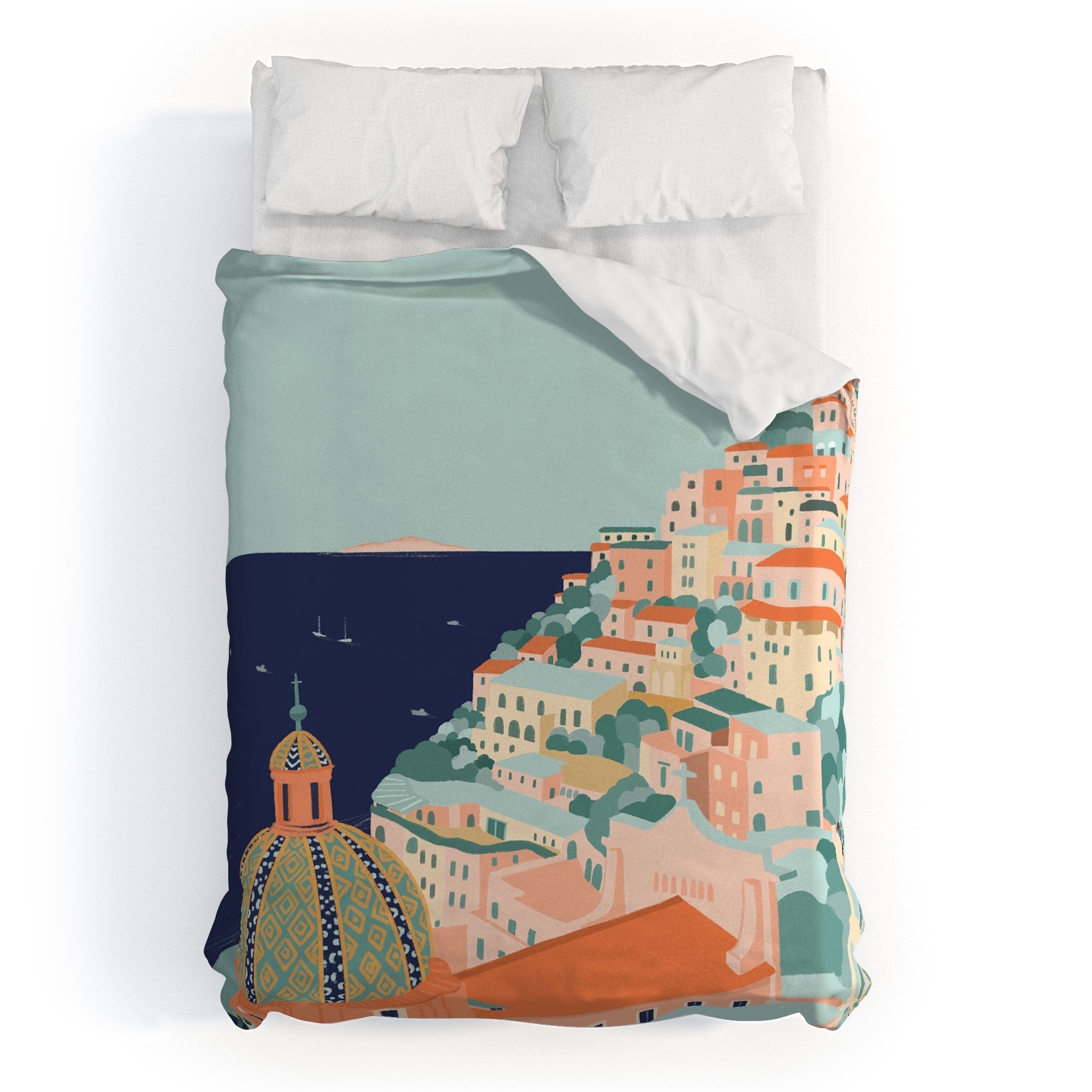 Valeria Frustaci Positano in Italy Duvet Cover