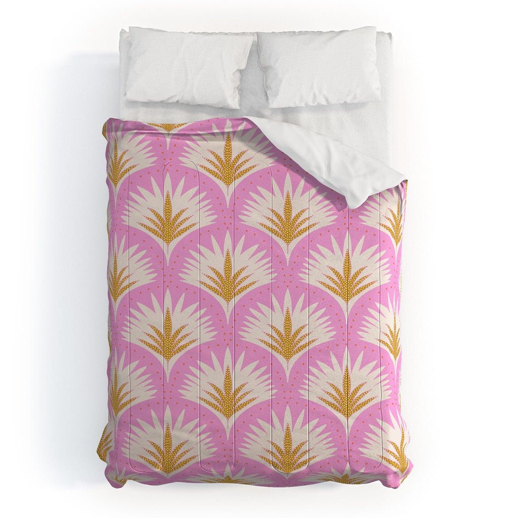 Jennifer Labre Pink Palmetto Comforter