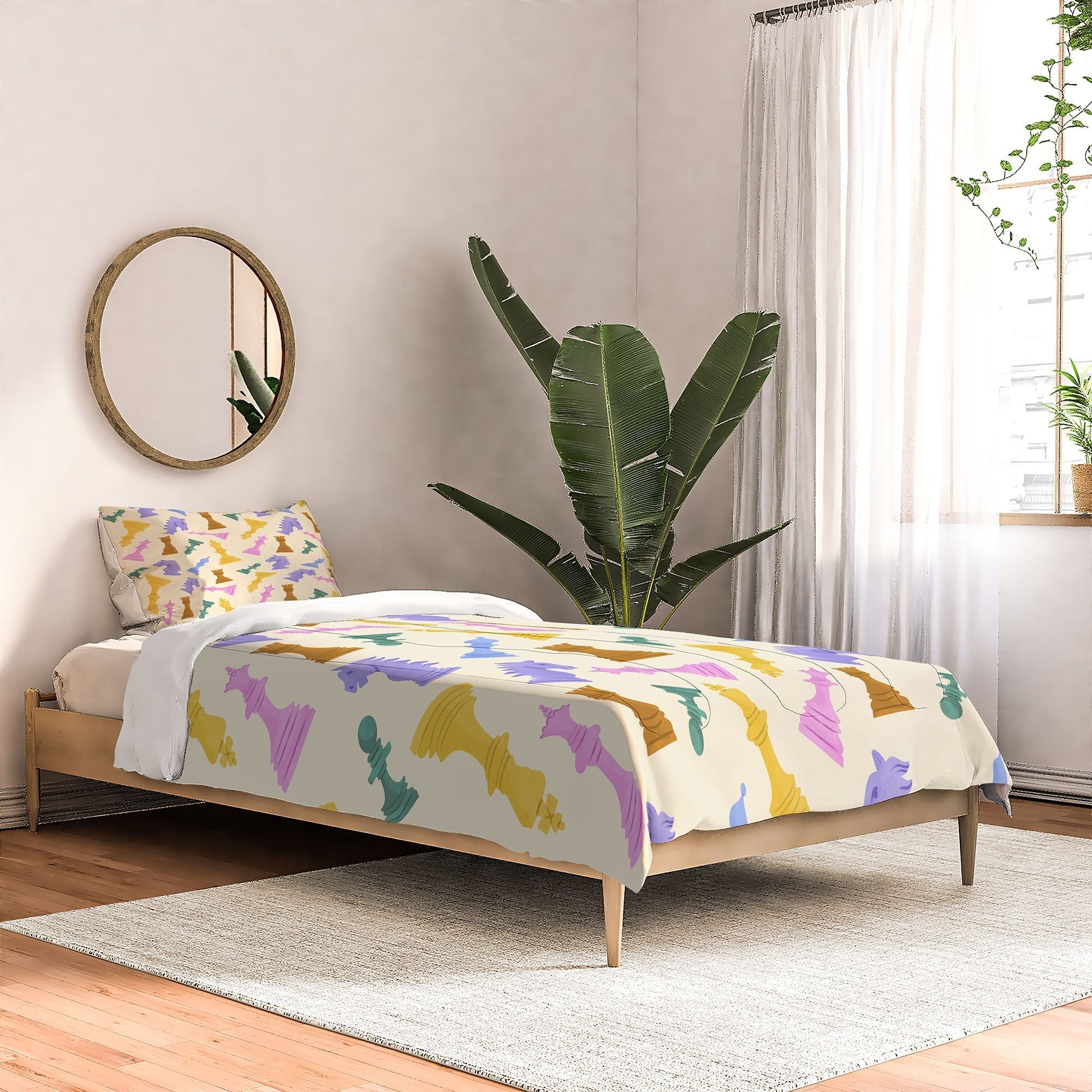 Design by Spark Chess Game Pieces Comforter