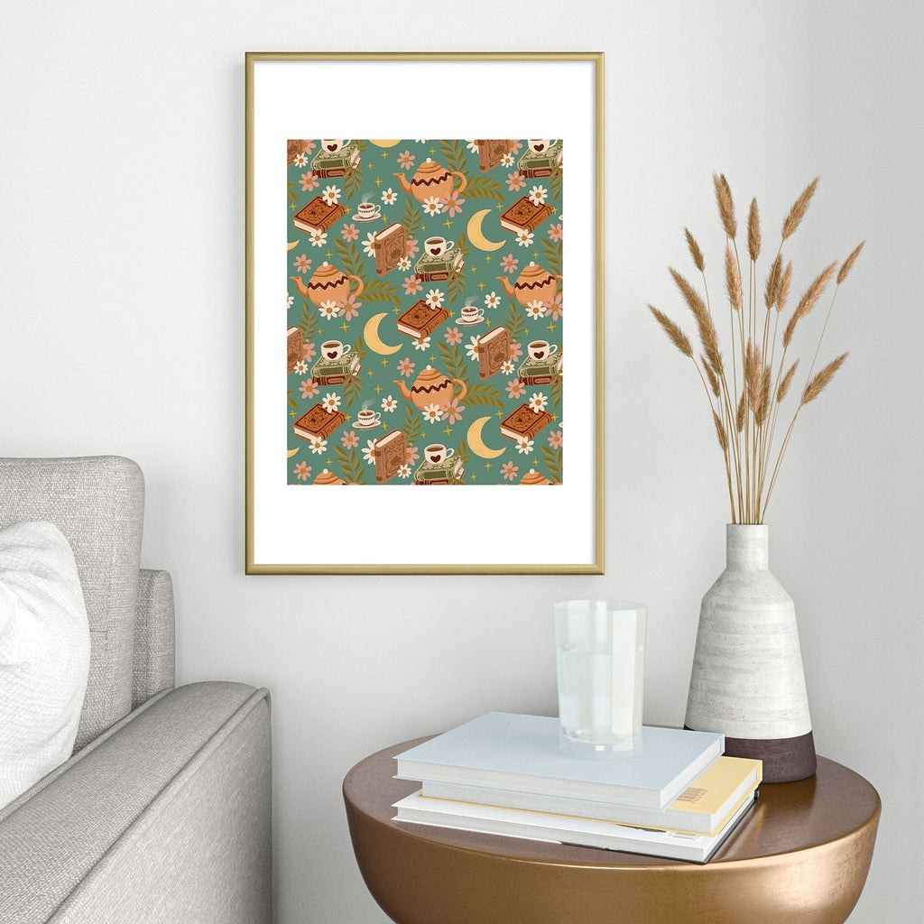 Avenie Moonlit Reading Nook I Metal Framed Art Print
