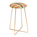 Marta Barragan Camarasa Retro Picnic Plaid Warm Tones Counter Stool