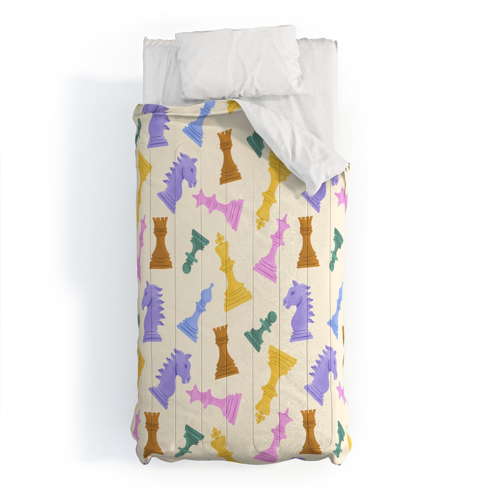 Design by Spark Chess Game Pieces Comforter