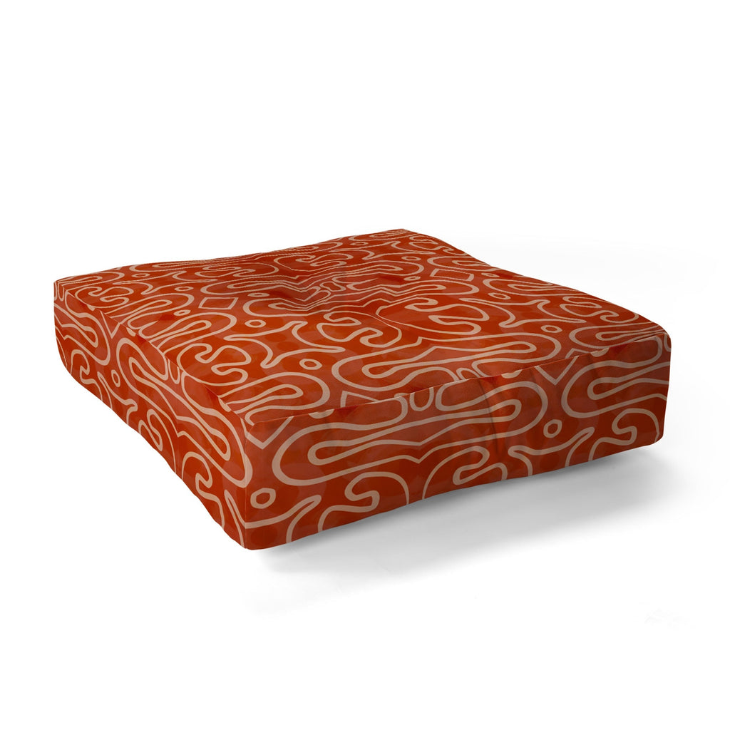 Mirimo Venexiana Burnt Orange Floor Pillow Square
