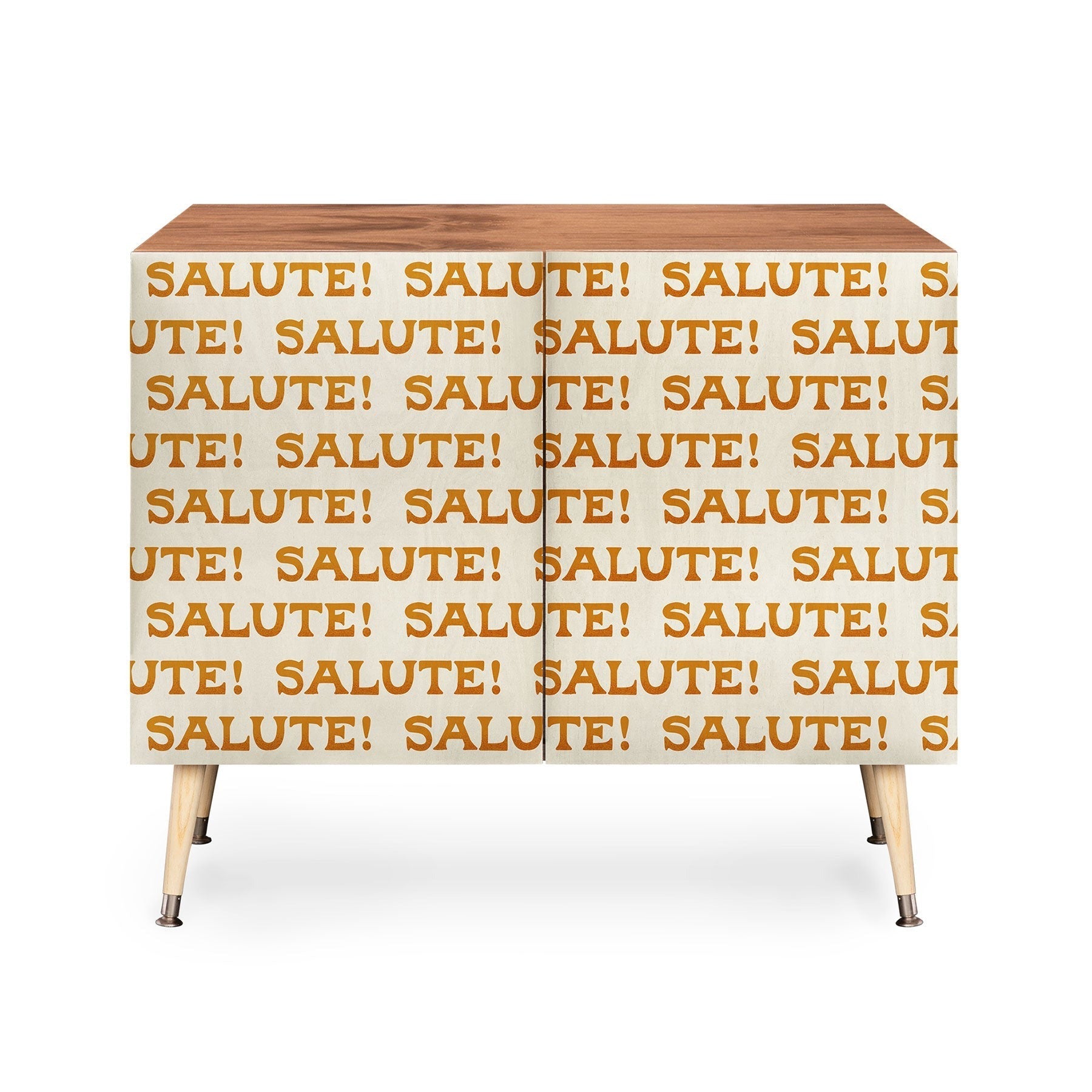 Jessica Molina Salute Gold Pattern on Cream Credenza