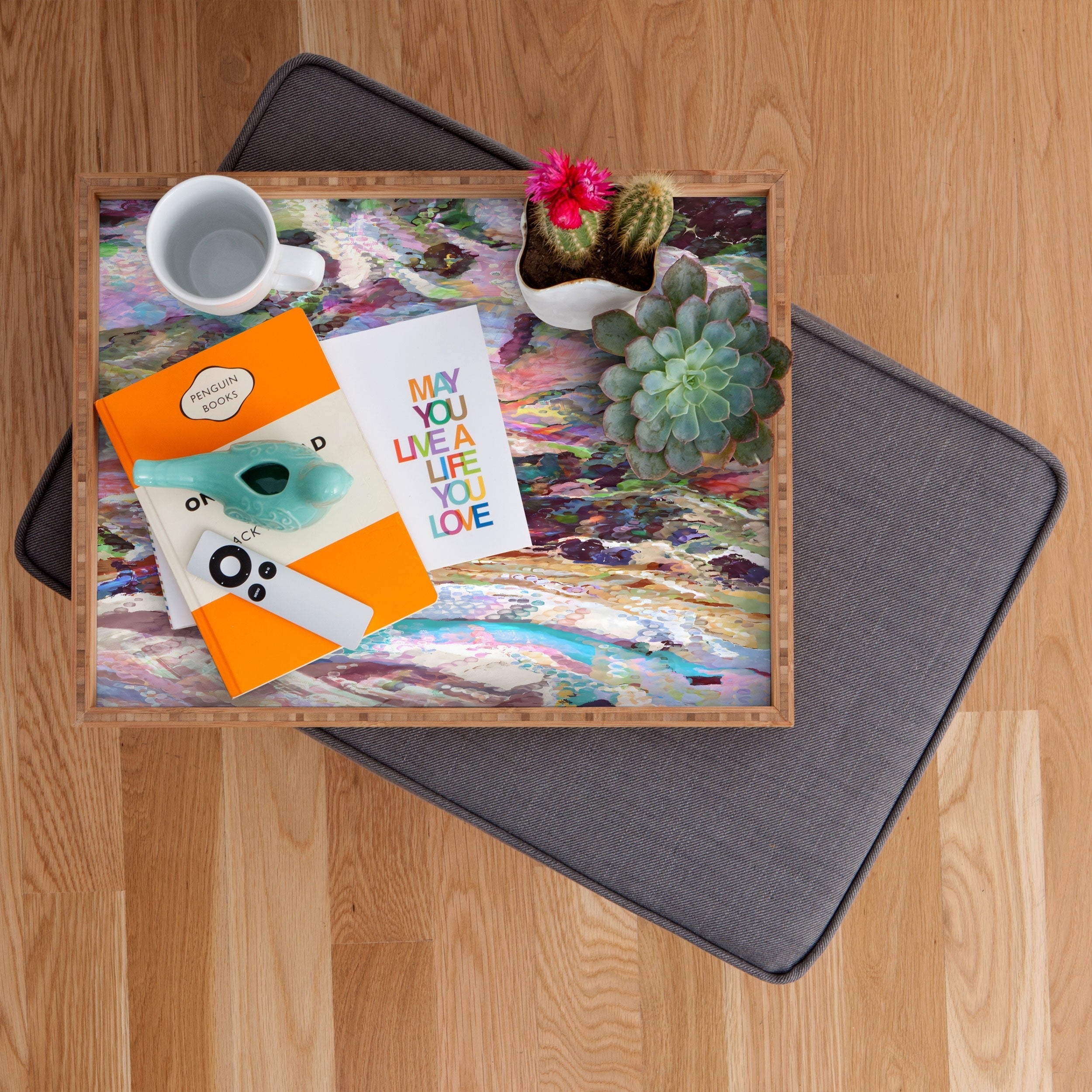 83 Oranges Sequin Haze Rectangular Tray