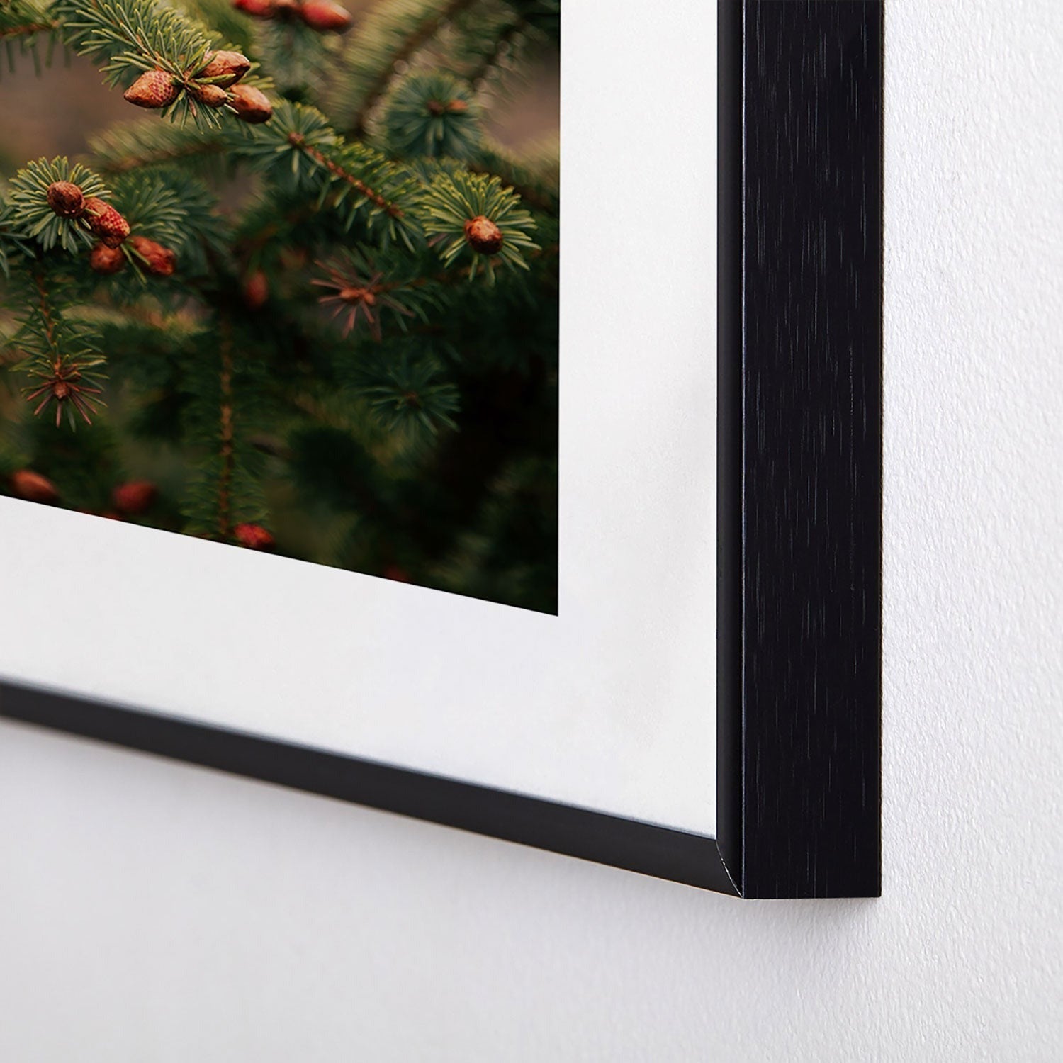 Hannah Kemp Spruce Tips Metal Framed Art Print