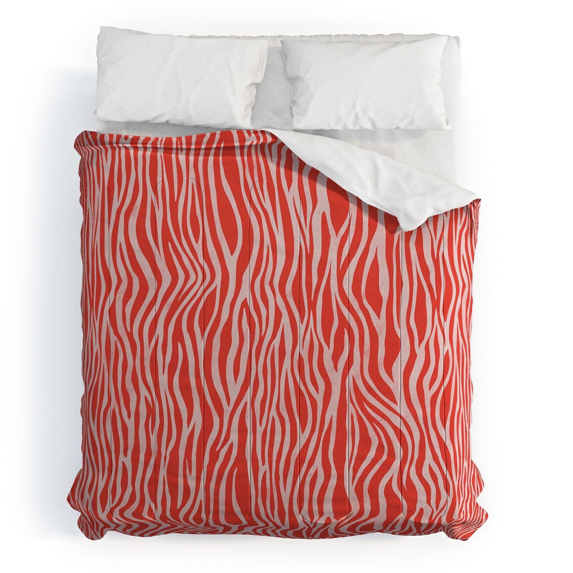 Avenie BR Red Zebra Stripe Comforter