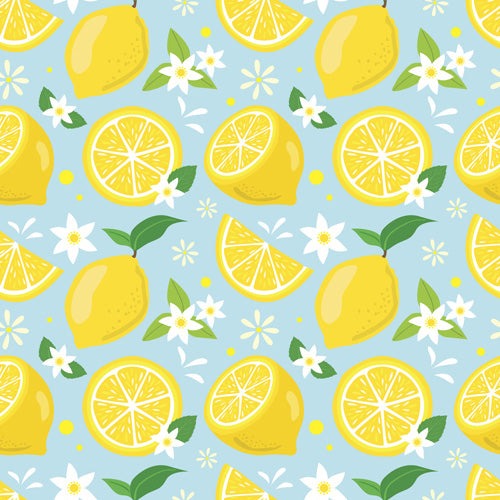 Design by Spark Lemony Fresh Florals Shower Curtain