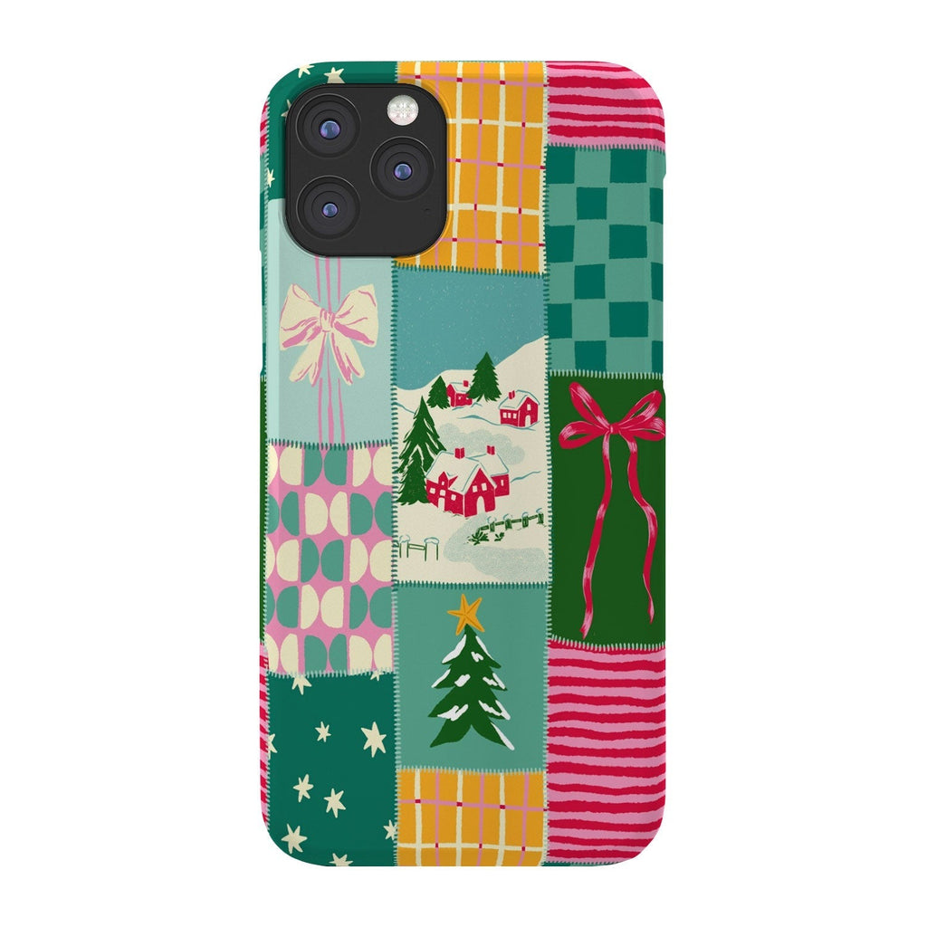 LouBruzzoni Cozy Christmas Patchwork Phone Case