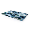 Ninola Design Botanic Retreat Ombre Abstract Watercolor Flowers Blue Navy Area Rug