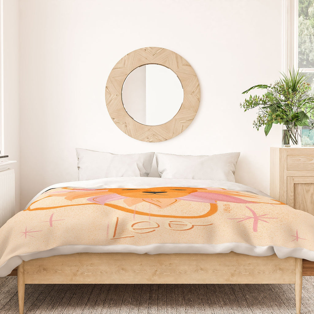 Little Om Zodiac Signs Leo Duvet Cover