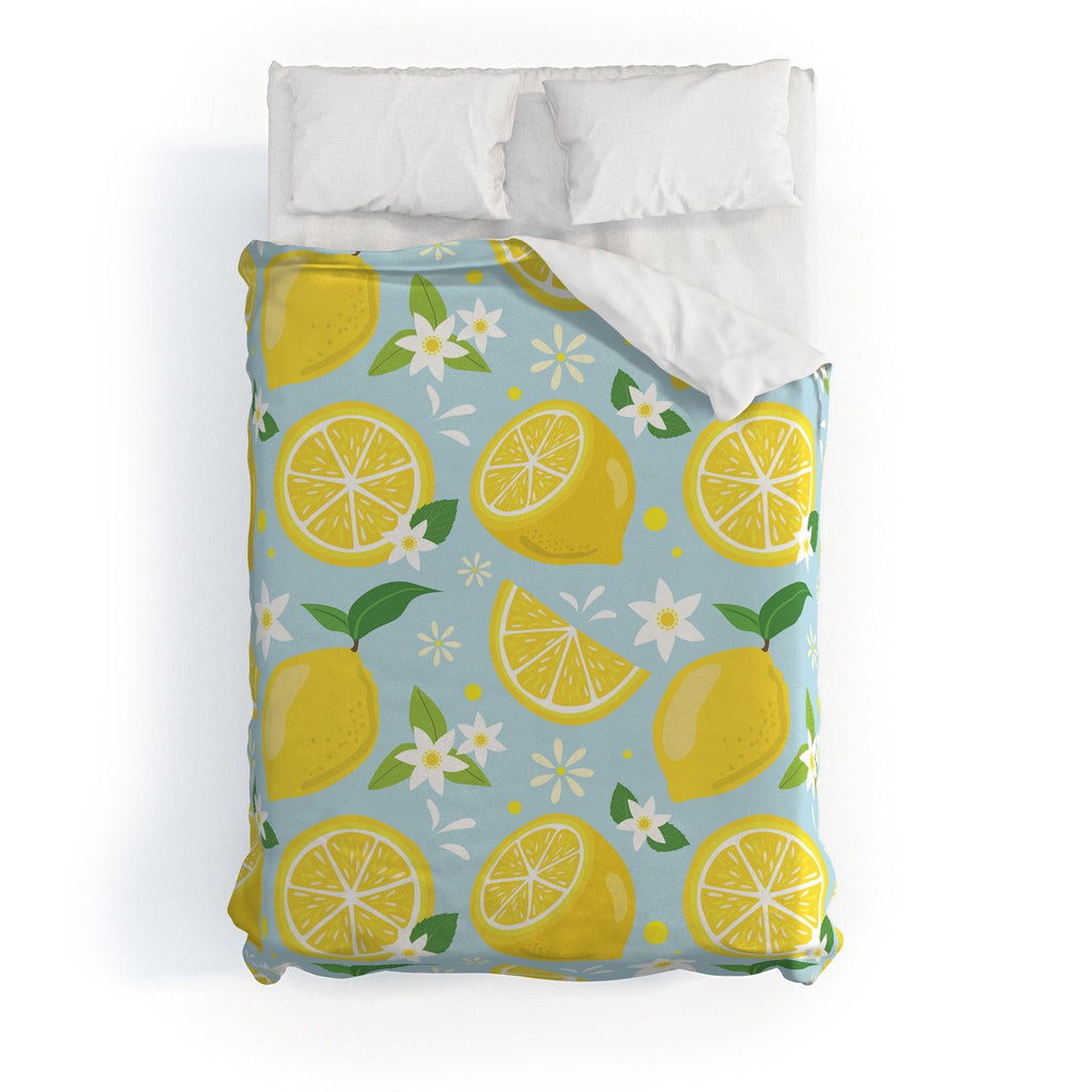 Design by Spark Lemony Fresh Florals Duvet Cover