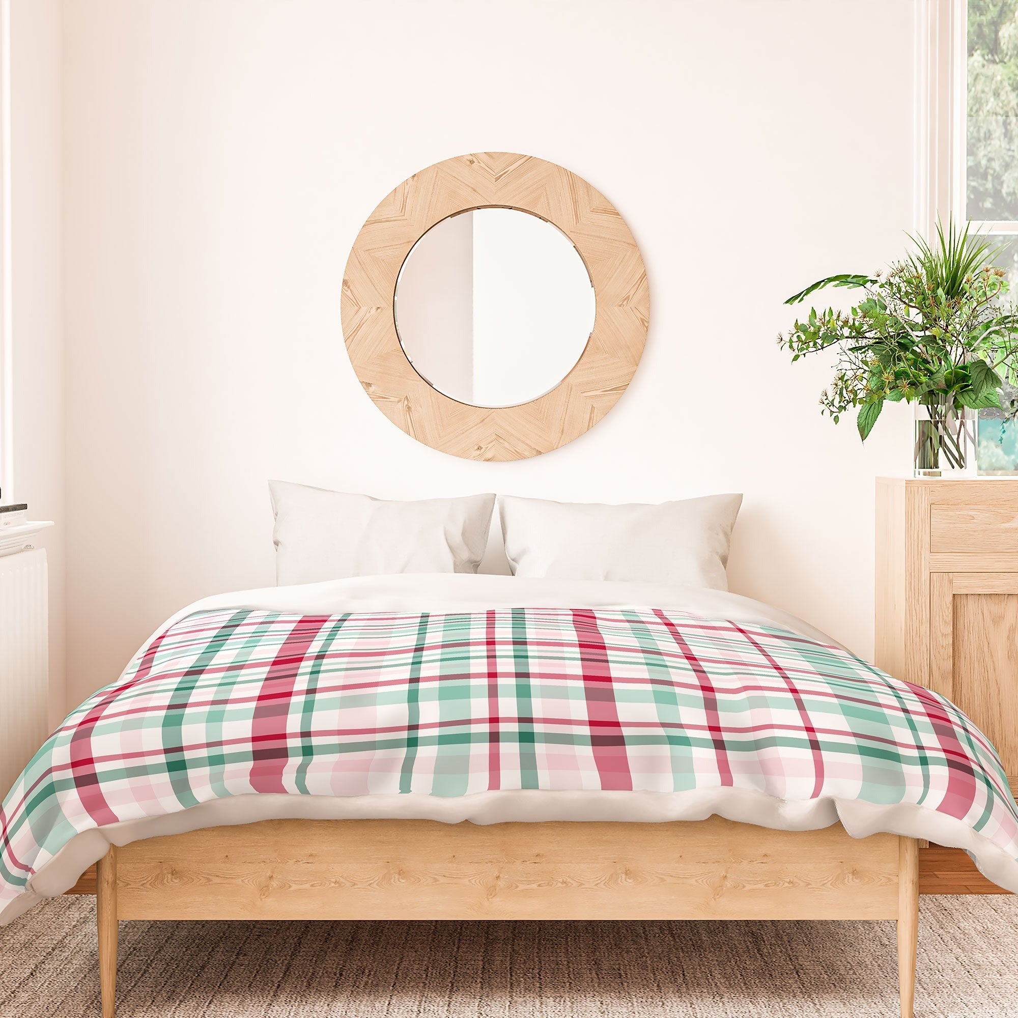 Lisa Argyropoulos Merry Vintage Plaid Duvet Cover