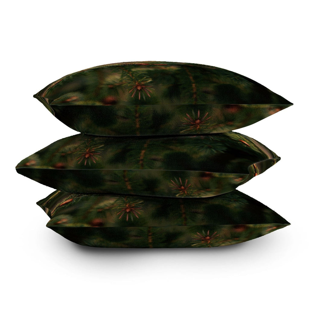 Hannah Kemp Spruce Tips Outdoor Throw Pillow