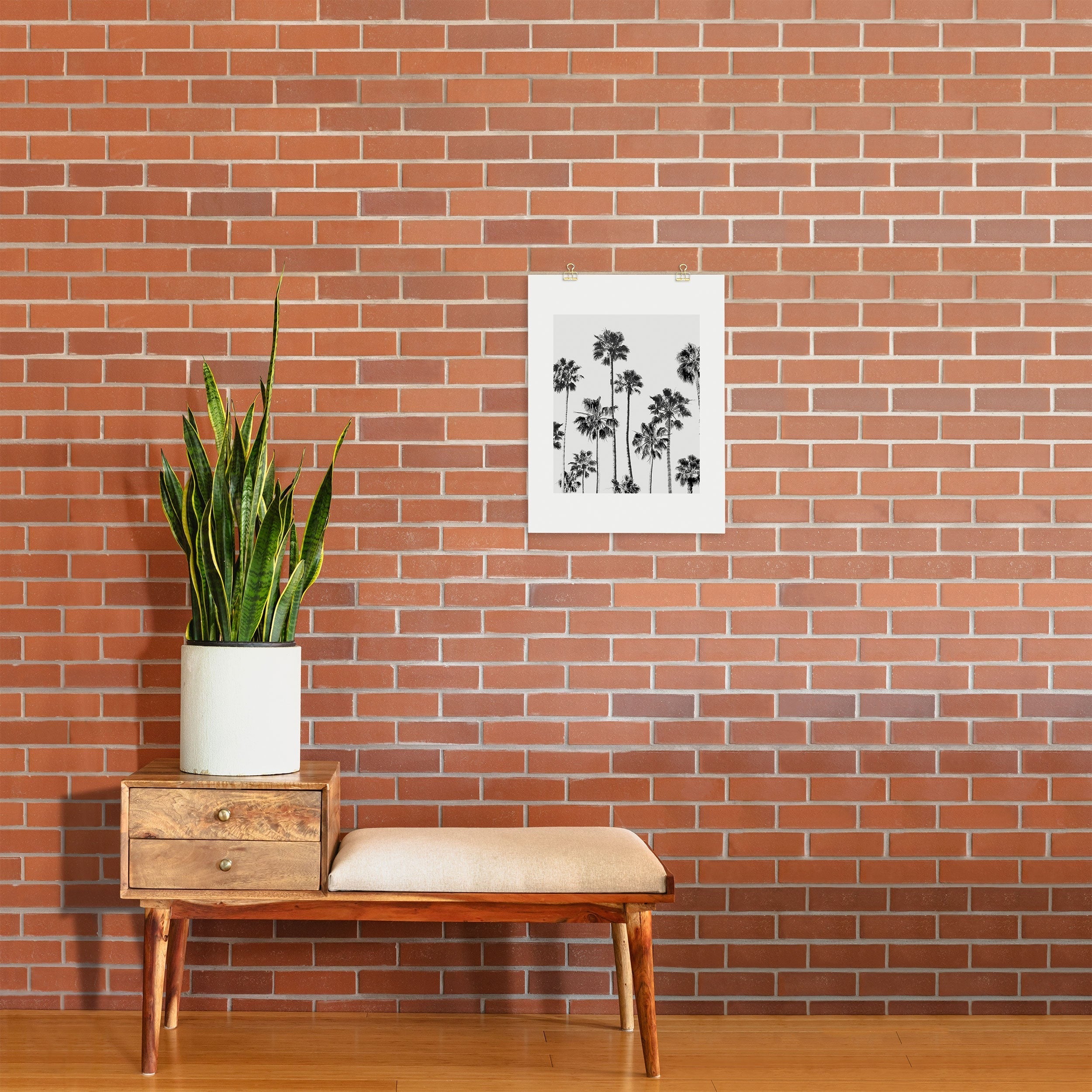 Gal Design Black And White Palms Art Print