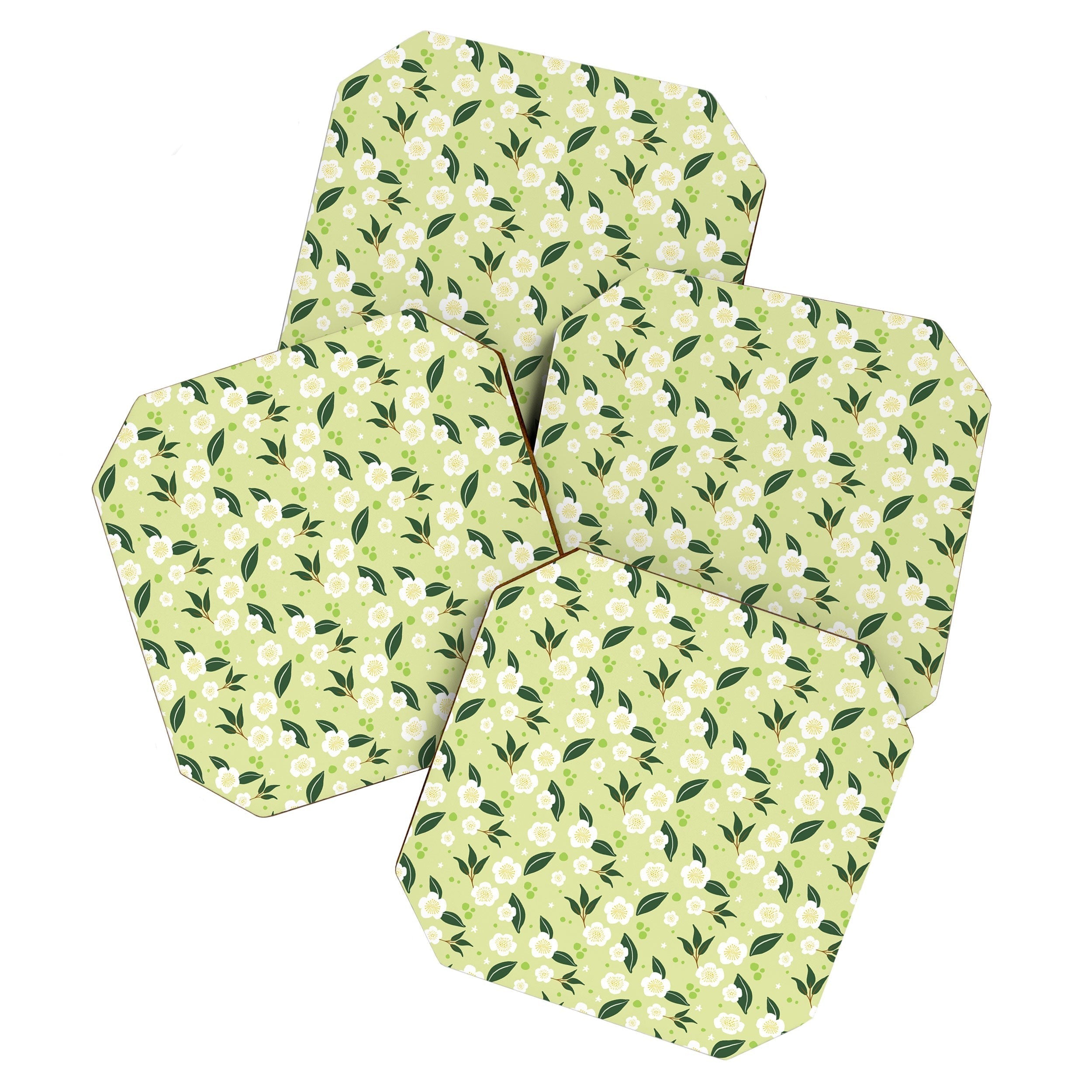 Design by Spark Matcha Tea Florals Coaster Set