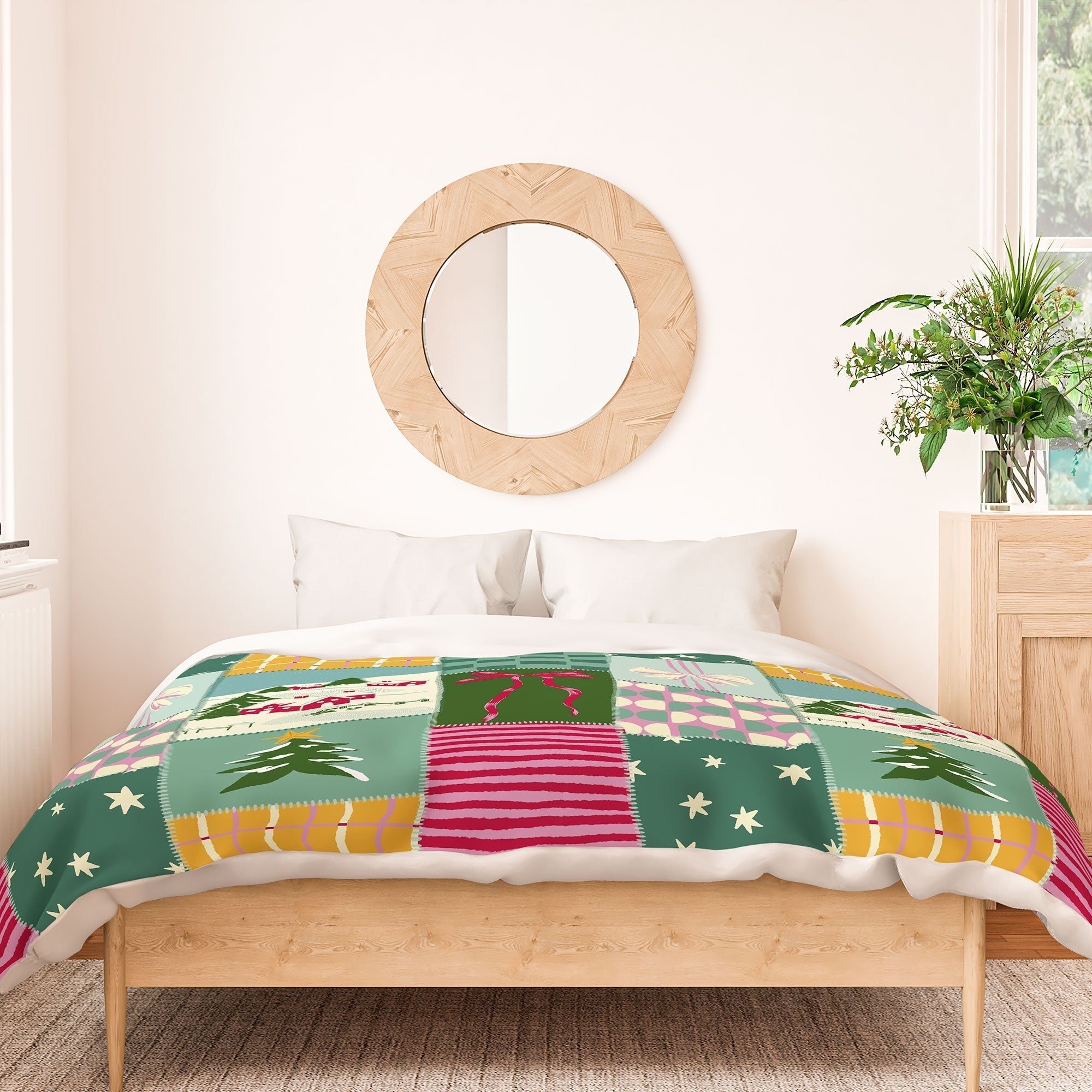 LouBruzzoni Cozy Christmas Patchwork Duvet Cover
