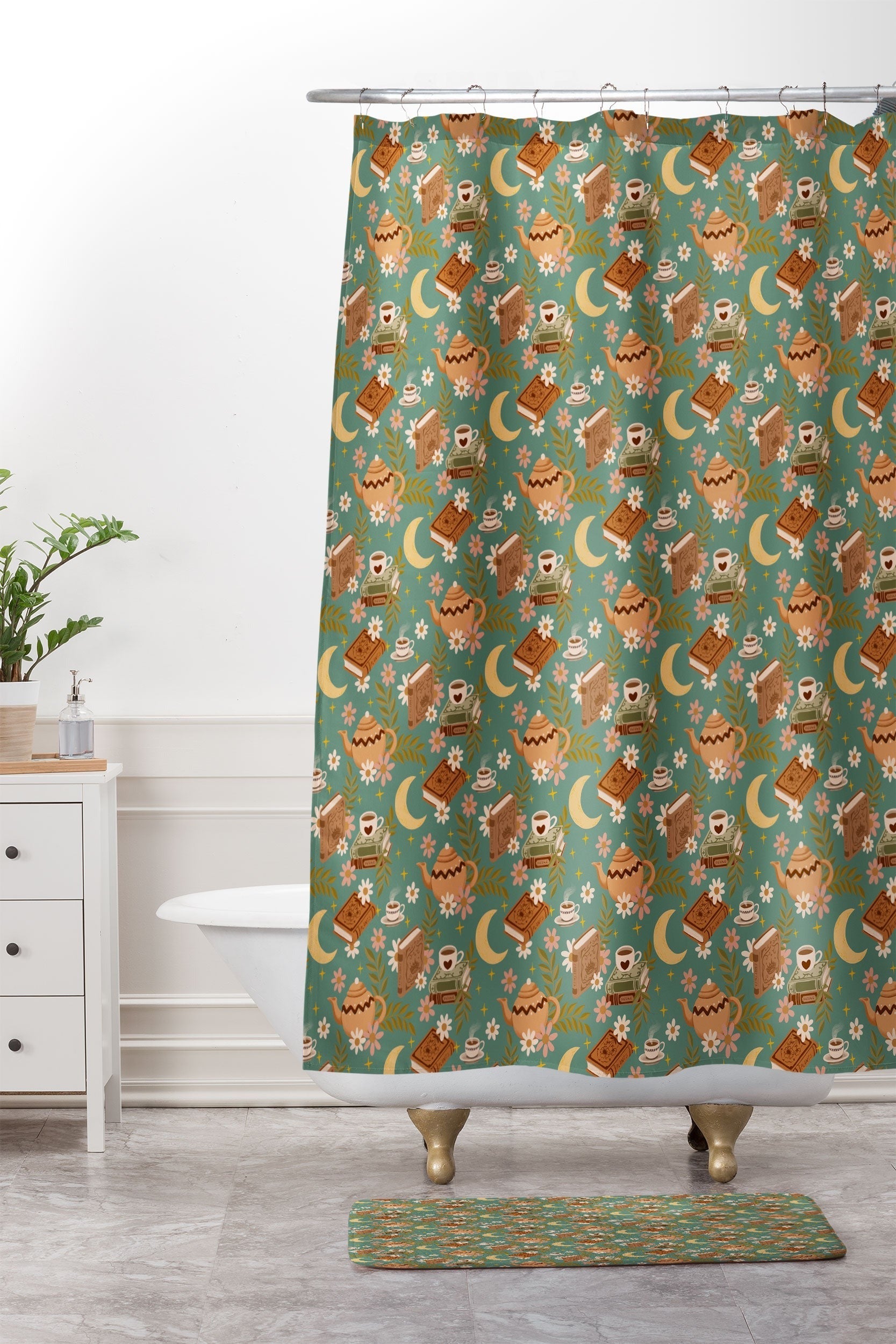 Avenie Moonlit Reading Nook I Memory Foam Bath Mat