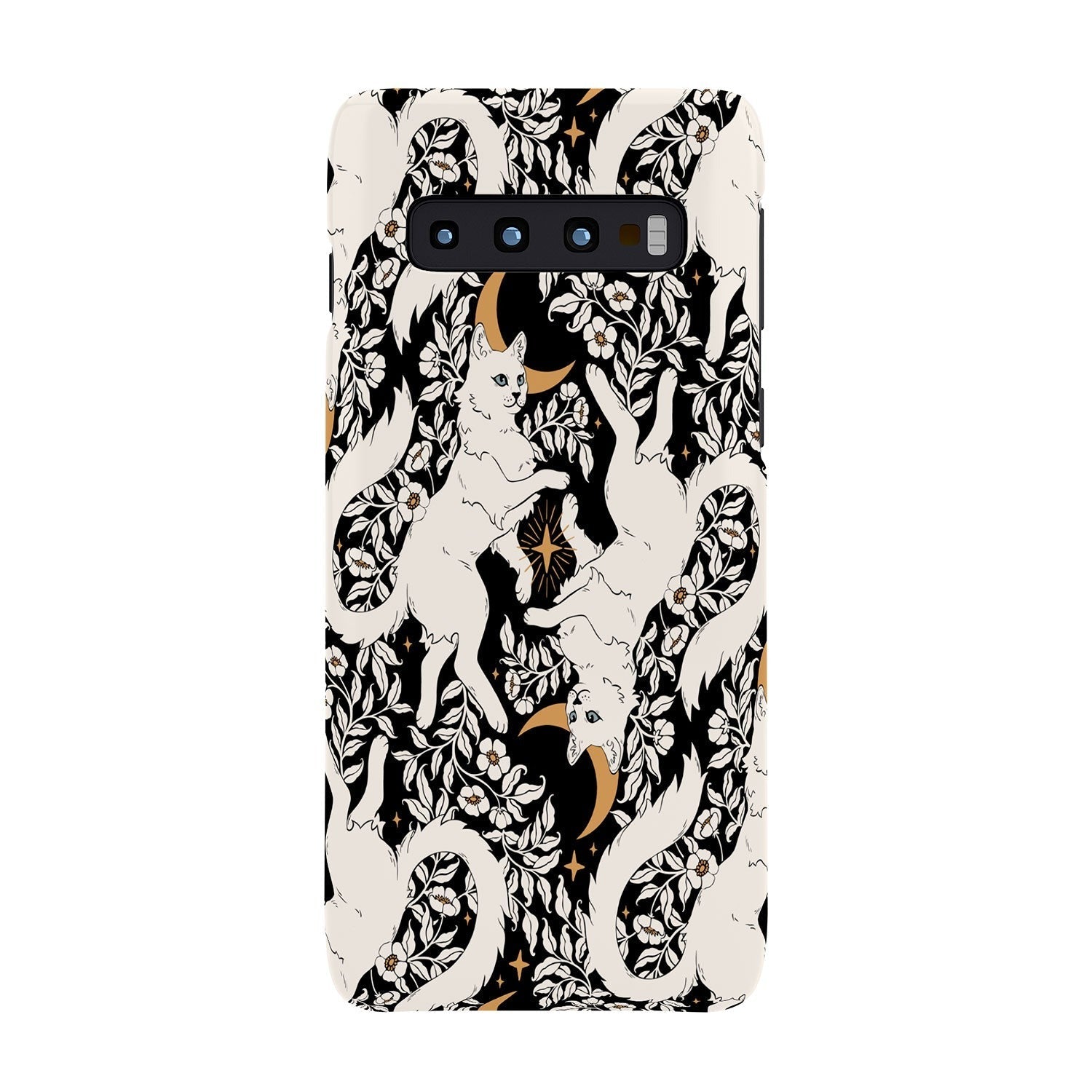 Avenie Celestial Cats Gold Phone Case
