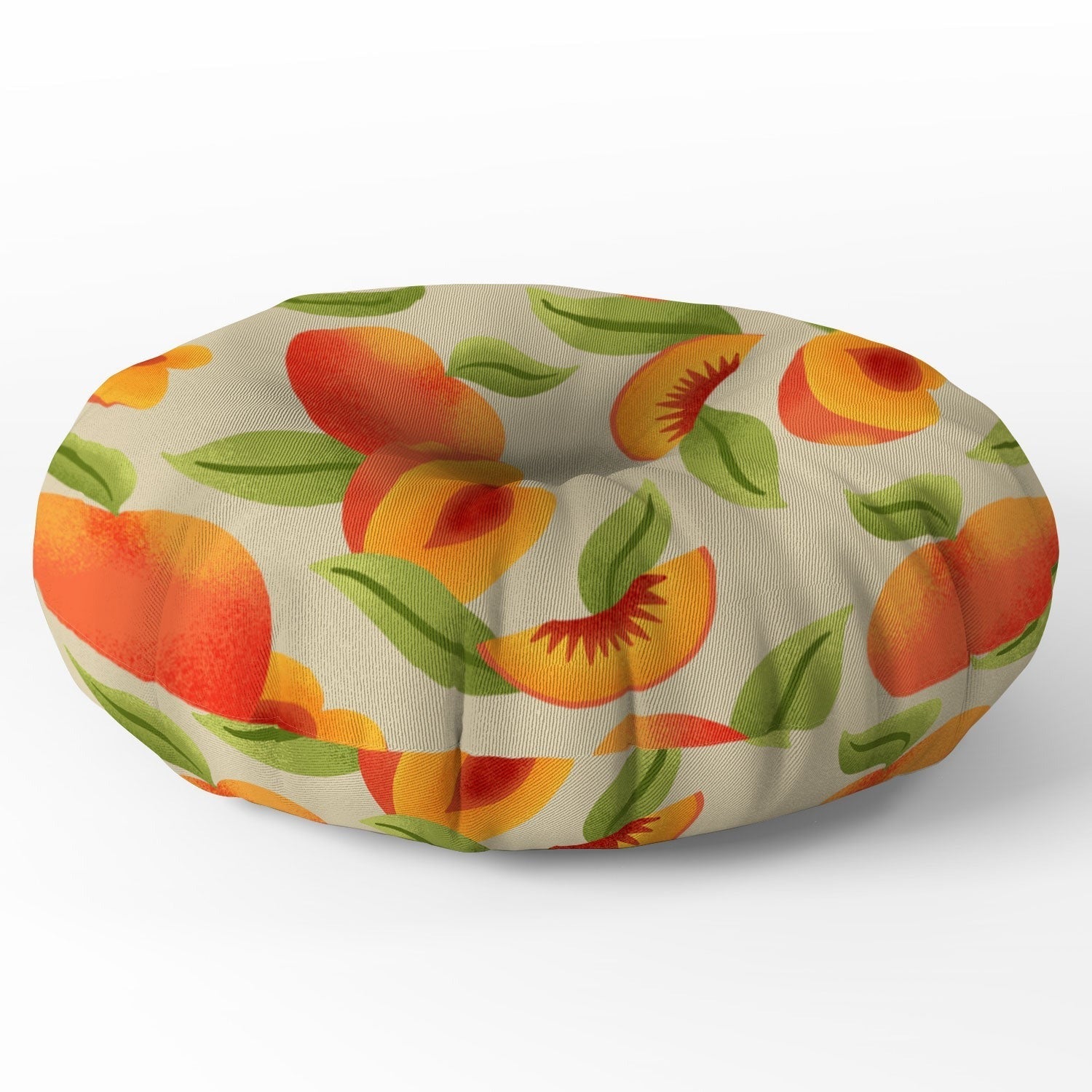 Jessica Molina Peach Pattern Floor Pillow Round
