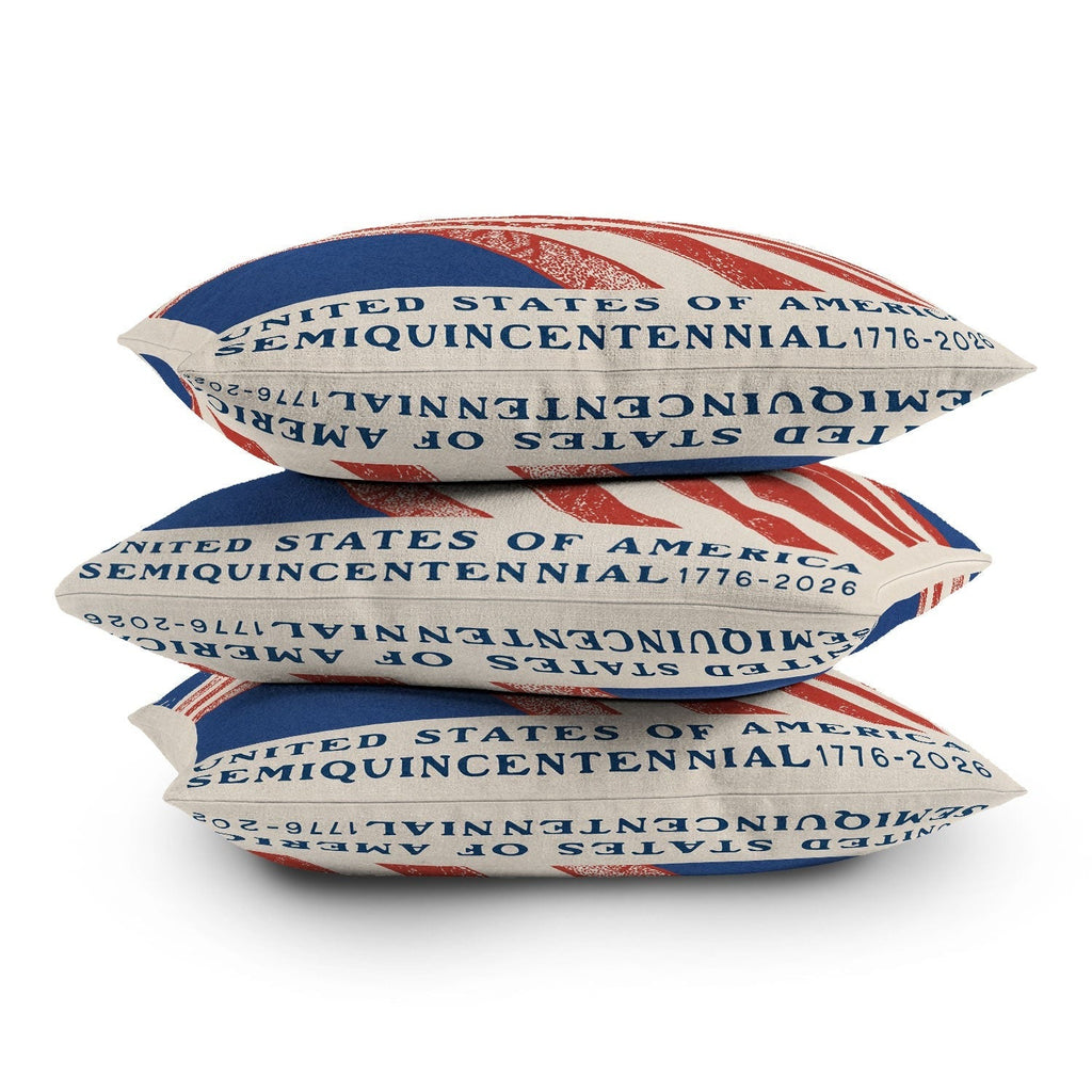 DENY Designs Stars n Stripes Semiquincentennial Outdoor Throw Pillow