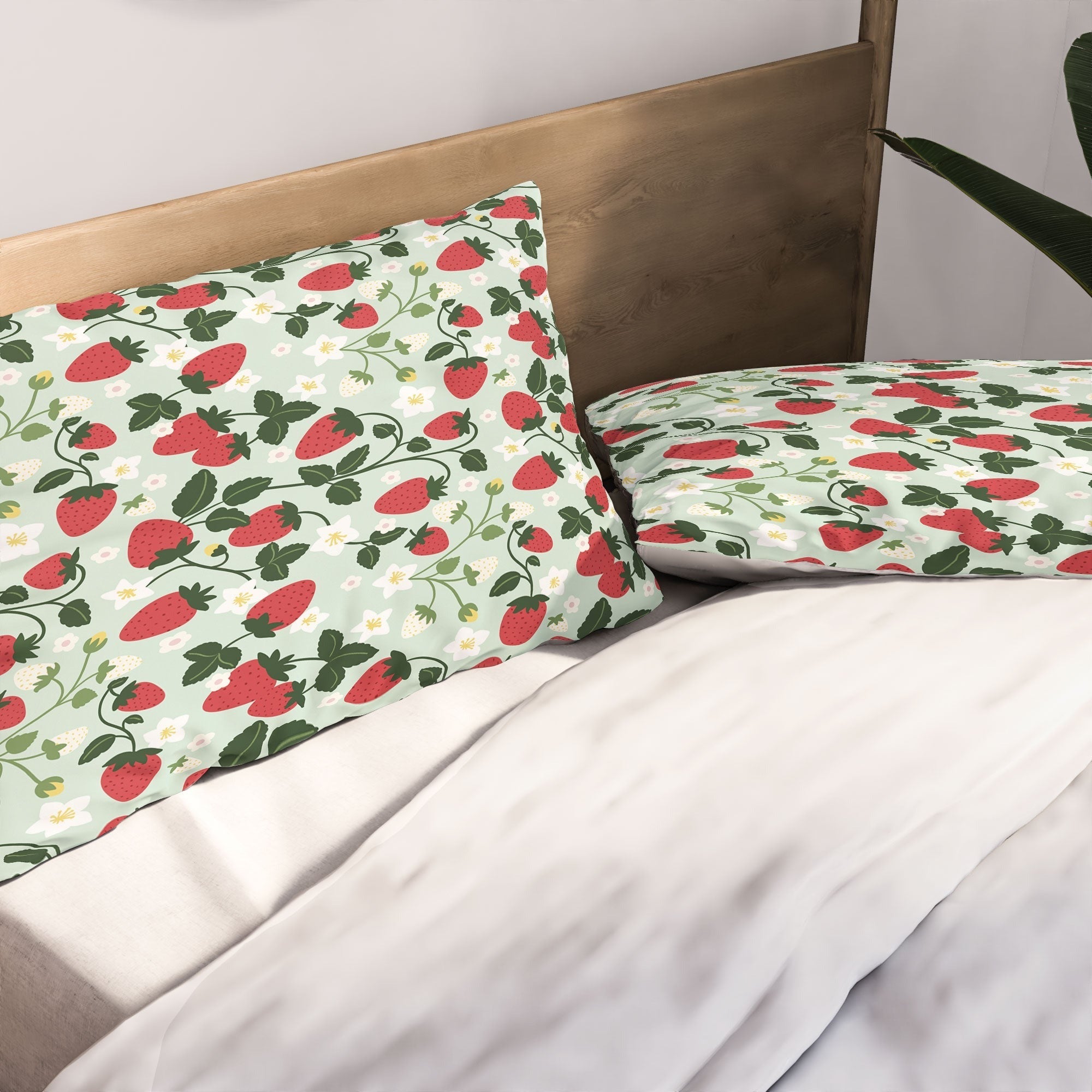 Design by Spark Strawberry Florals Fields Pillow Shams