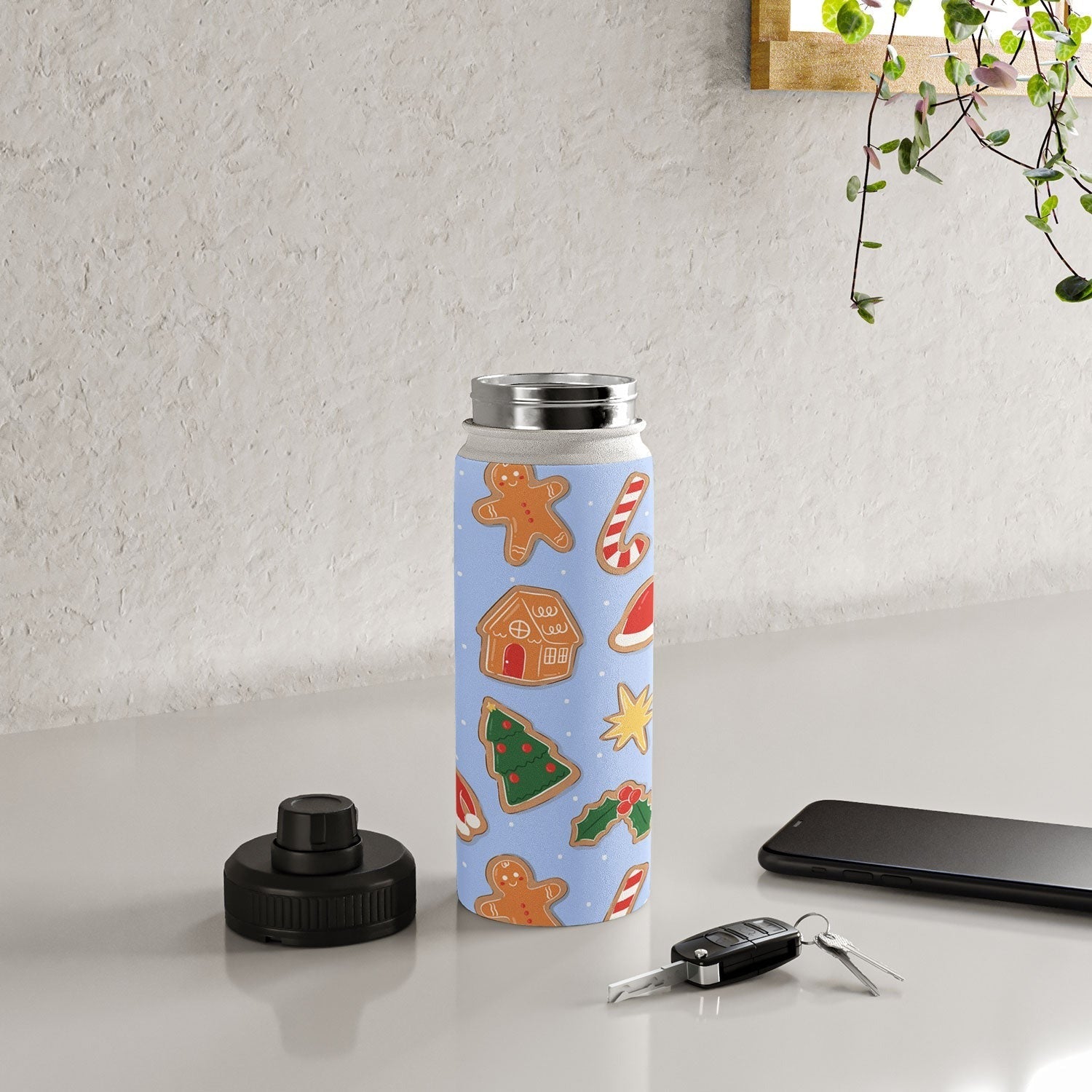 Love_Ryming Christmas Cookies Water Bottle