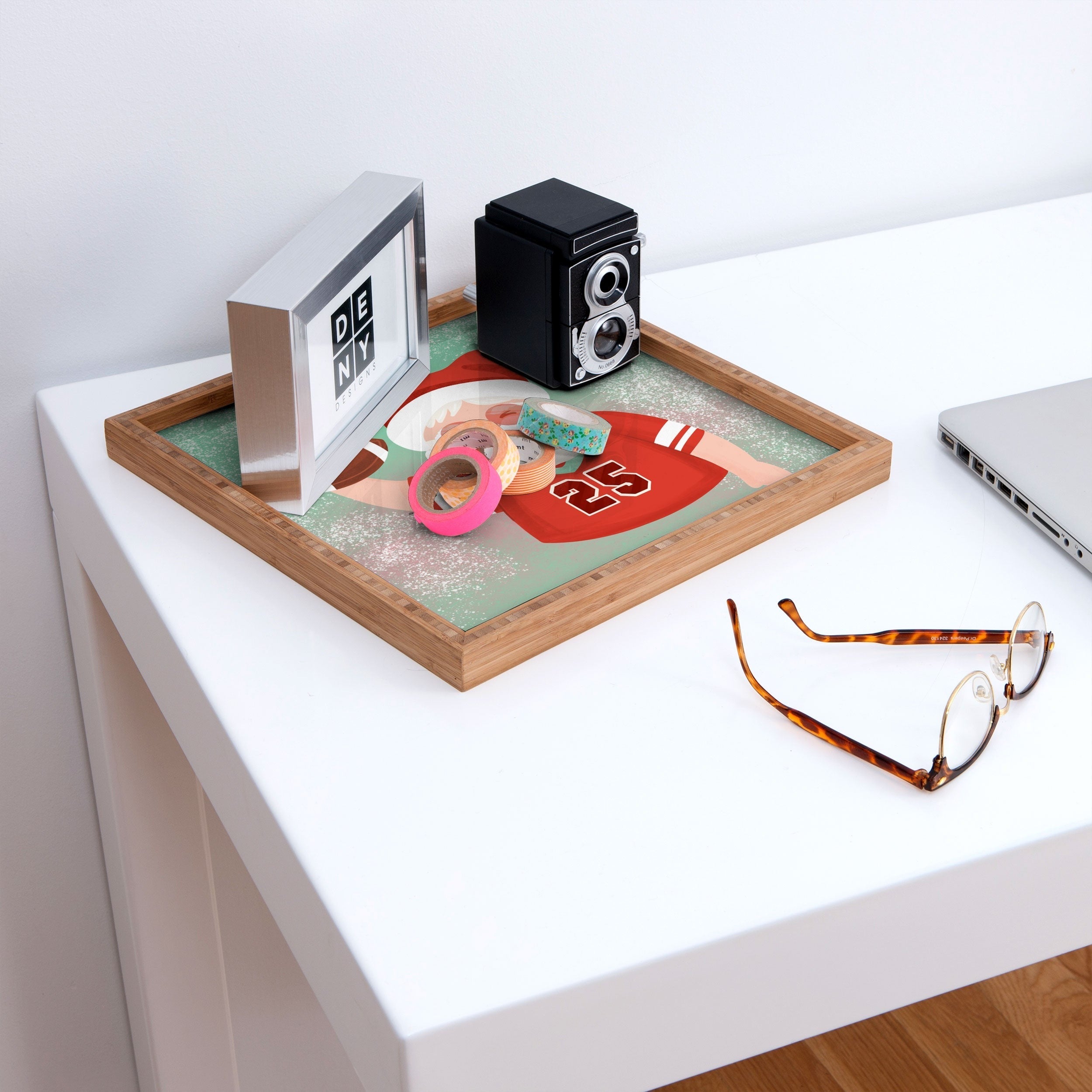 Design by Spark Sporty Football Santa Square Tray