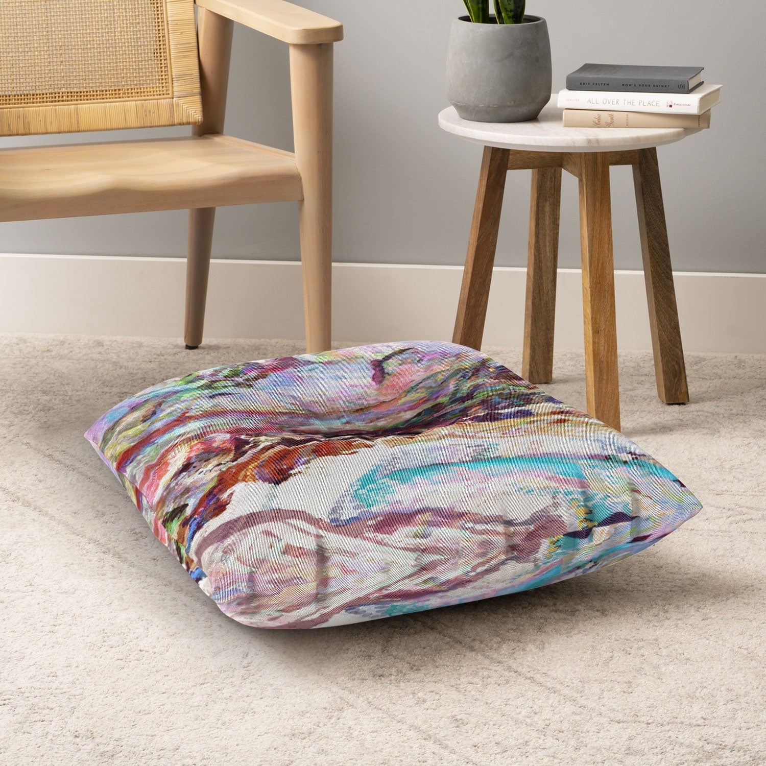 83 Oranges Sequin Haze Floor Pillow Square