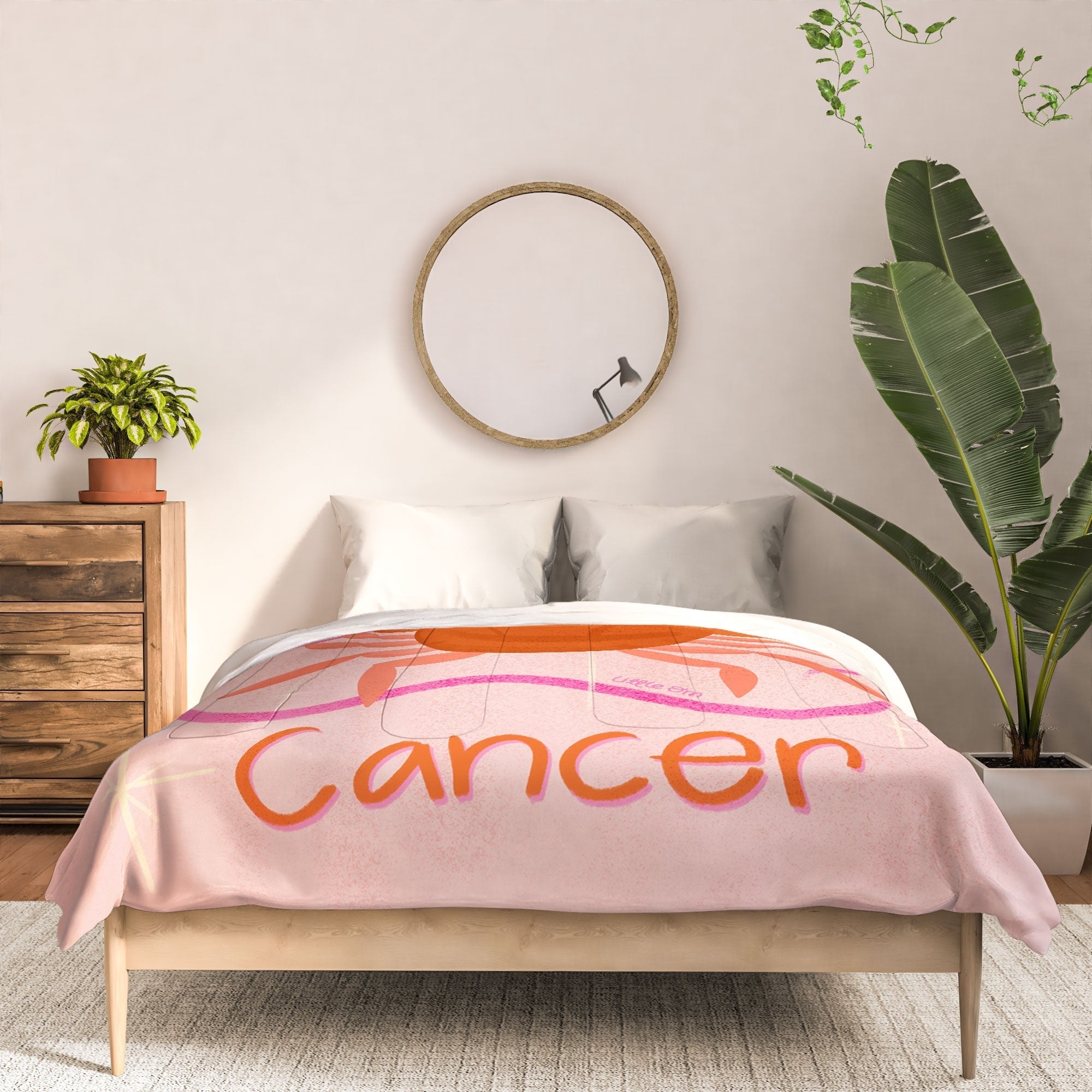 Little Om Zodiac Signs Cancer Comforter