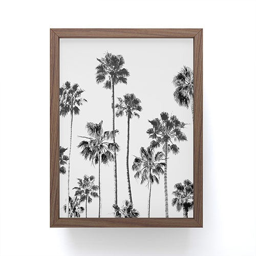 Gal Design Black And White Palms Framed Mini Art Print
