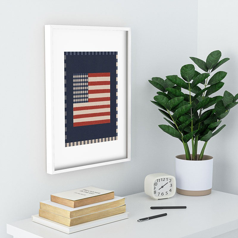 DENY Designs Gingham Flag Recessed Framing Rectangle