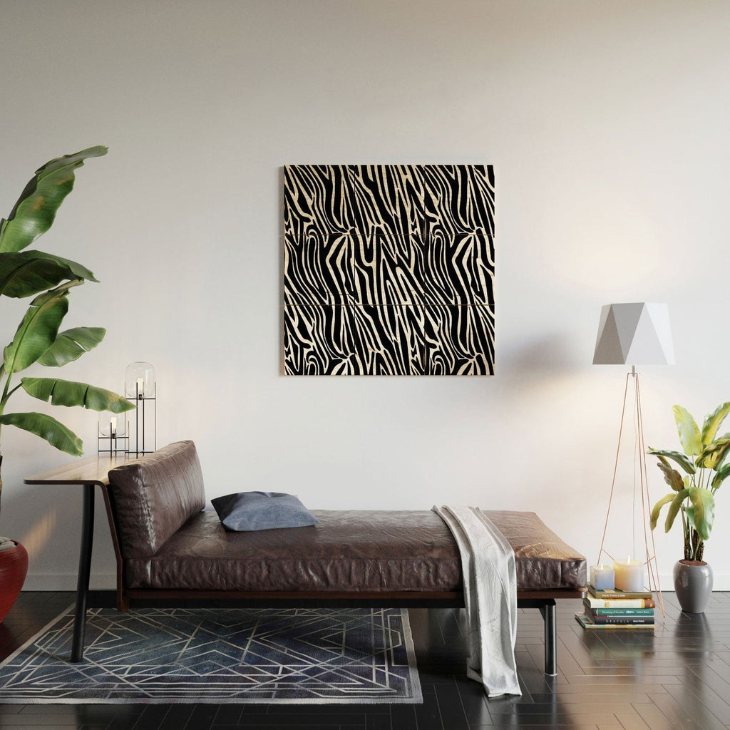 Jennifer Labre Wild Zebra Wood Wall Mural