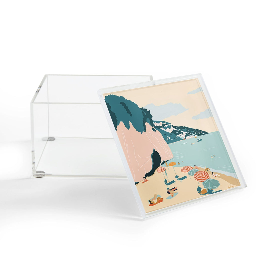 Valeria Frustaci Beach of Positano in Italy Acrylic Box