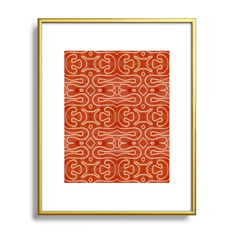 Mirimo Venexiana Burnt Orange Metal Framed Art Print