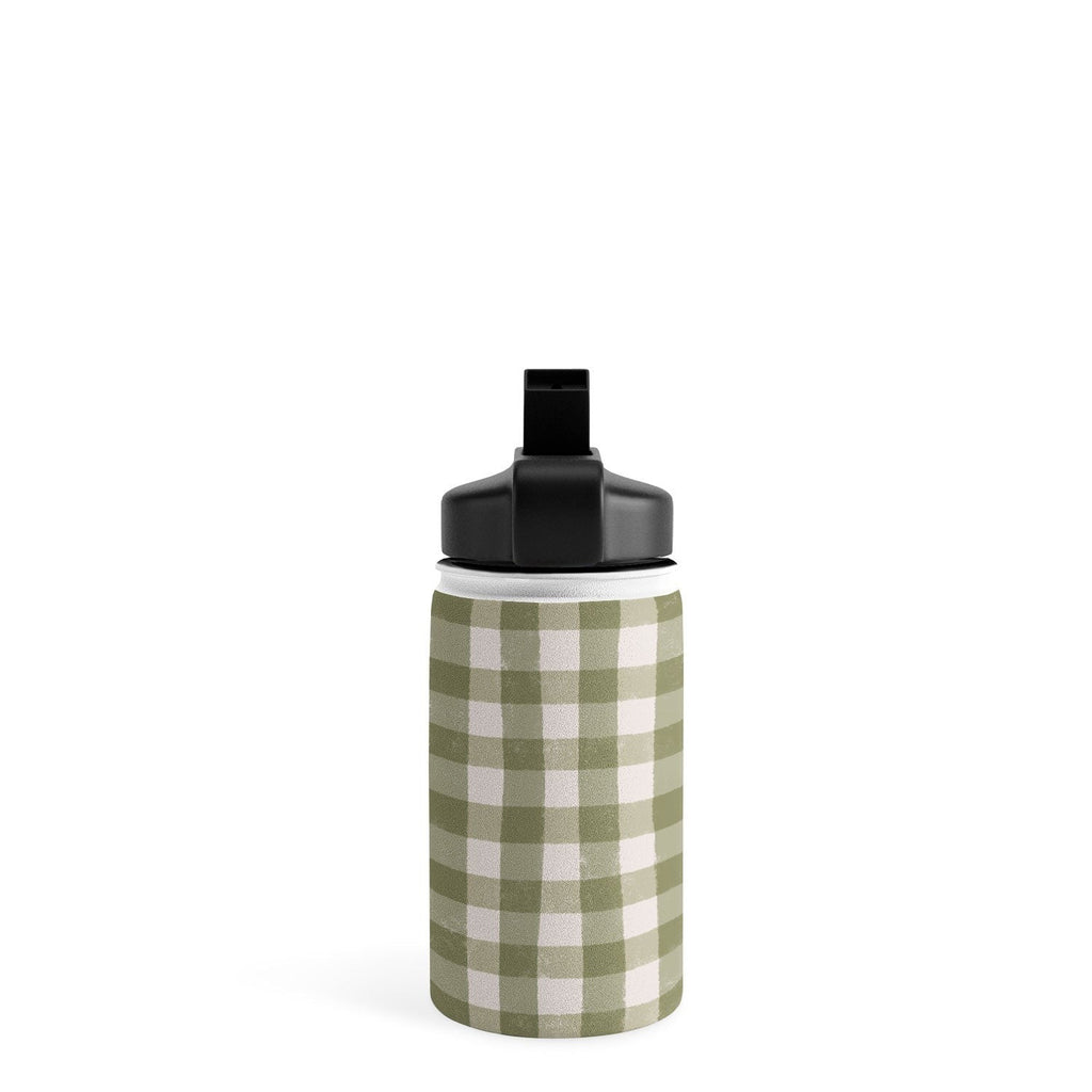 Menina Lisboa Rustic Green Plaid Water Bottle